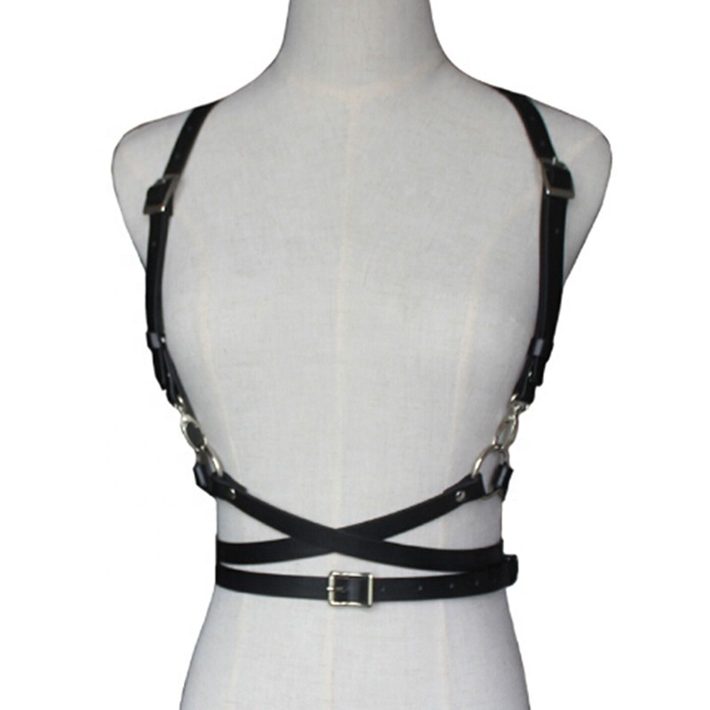 Casual Leather Waist Decoration Binding Belt Personality Suspender Strap and Belt Integrated Suspender Shirt Girdle