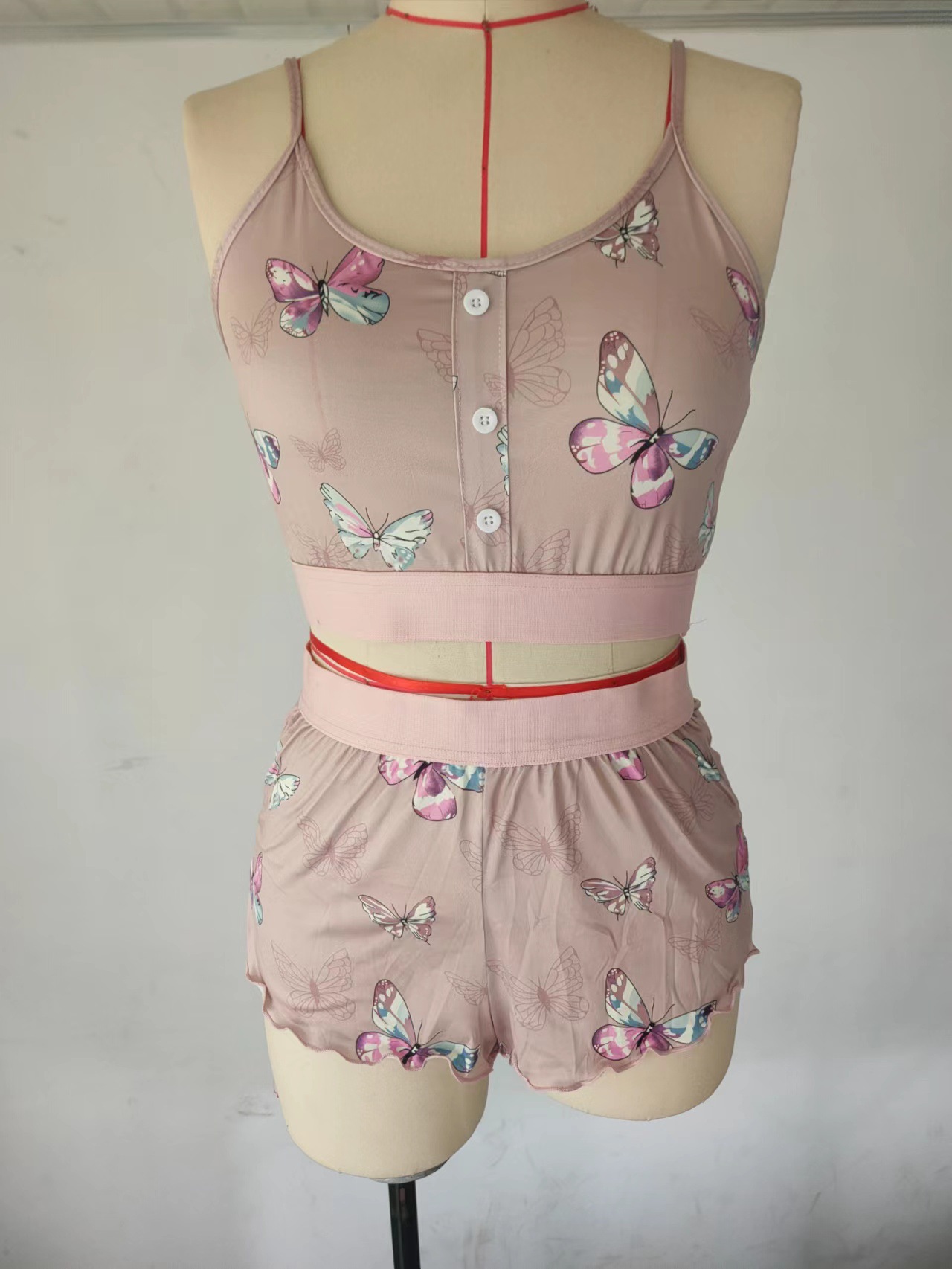 S-3XL New Fashion Printed Suspended Pajamas Cool thin skinny sweet pajamas Oversized pajama suit