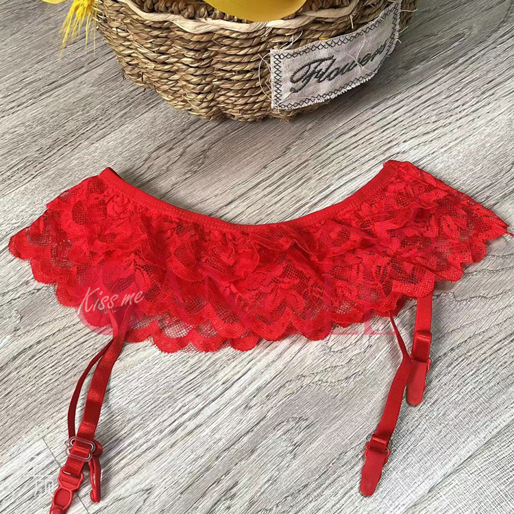 KISS ME ANGEL  private lace trim hollow out temptation accessories sexy mesh suspender garter belt sexy women
