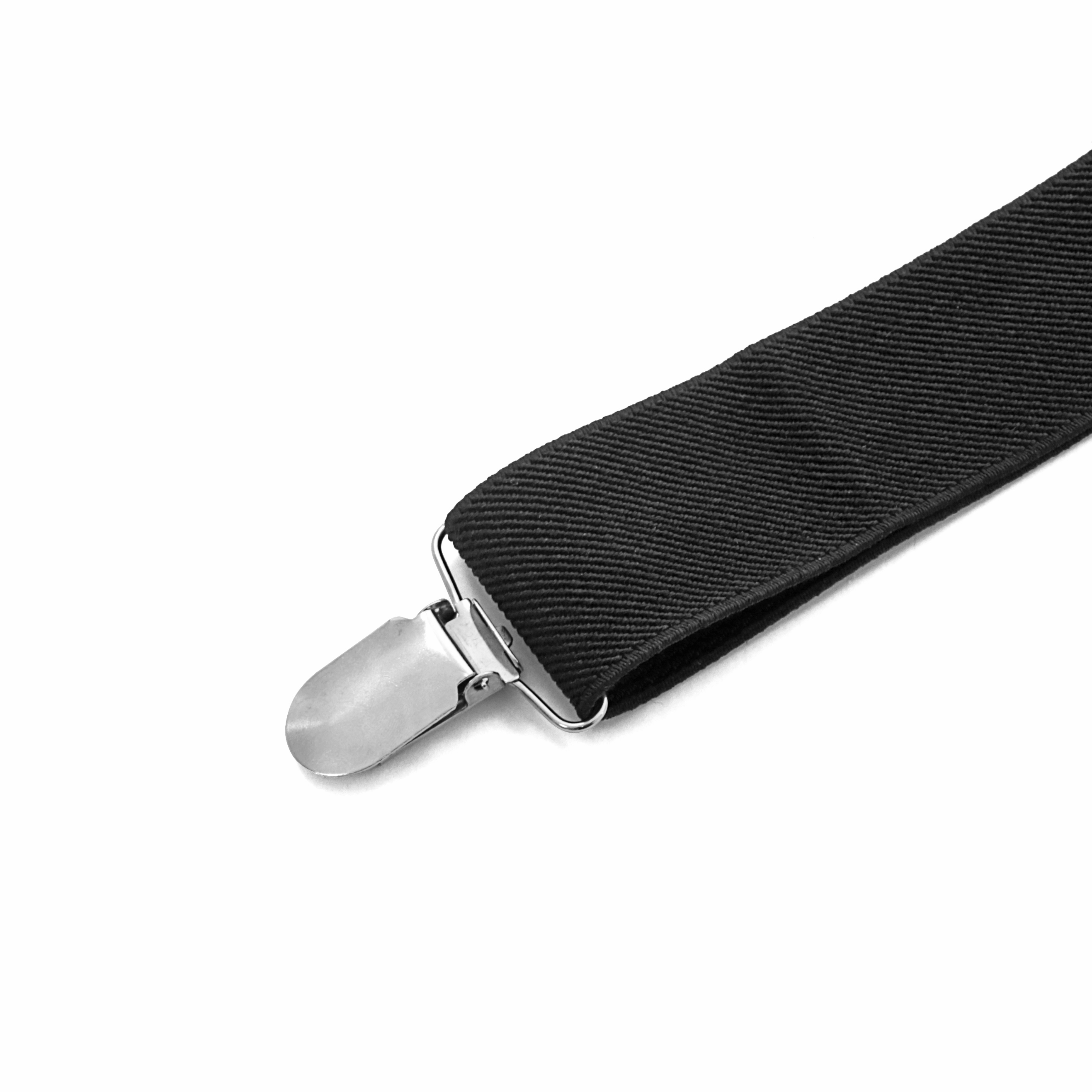 Adjustable 3.5CM X-back Shape Solid Color Suspender With 4 Clips For Heavy Duty Work Adjustable Suspenders For Men