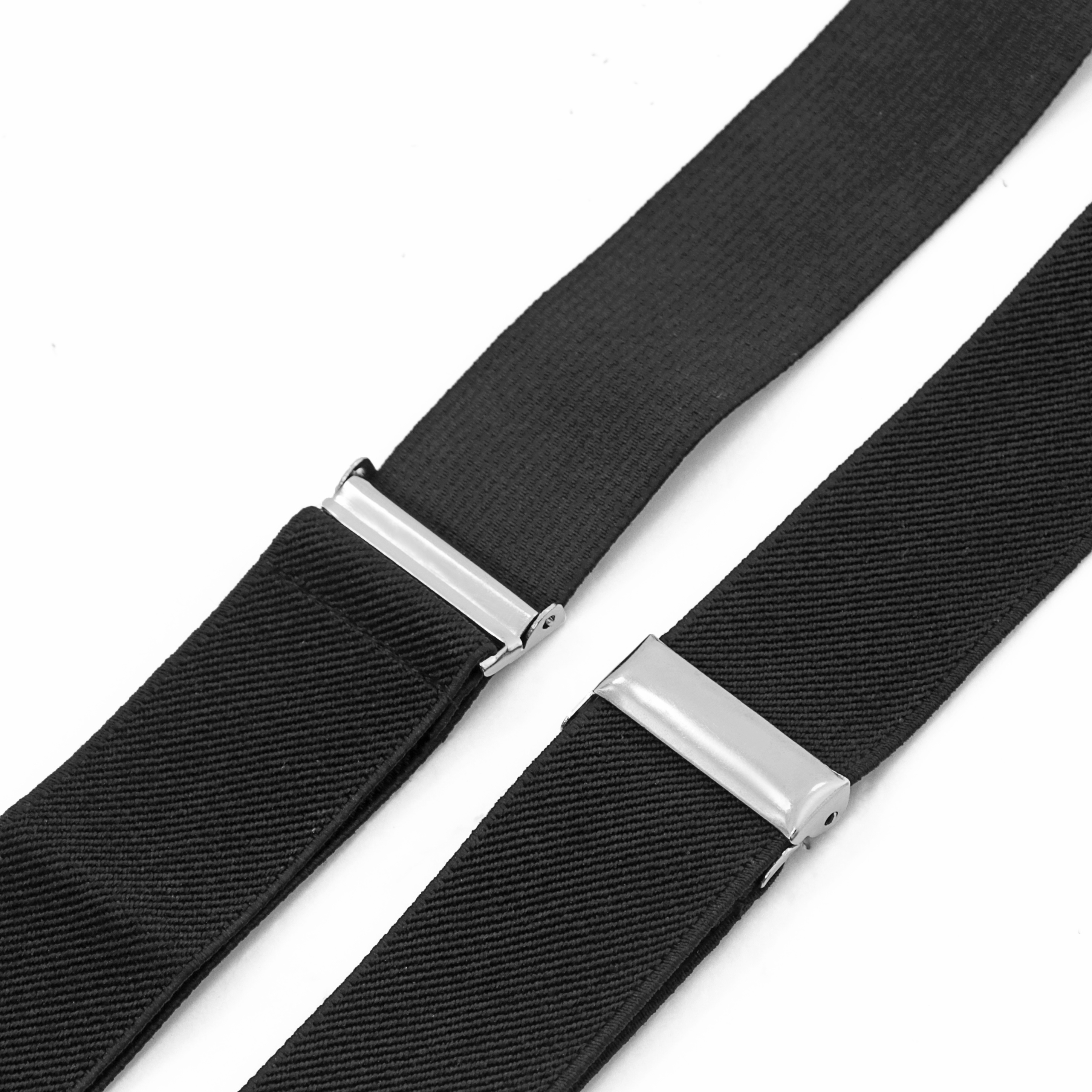 Adjustable 3.5CM X-back Shape Solid Color Suspender With 4 Clips For Heavy Duty Work Adjustable Suspenders For Men