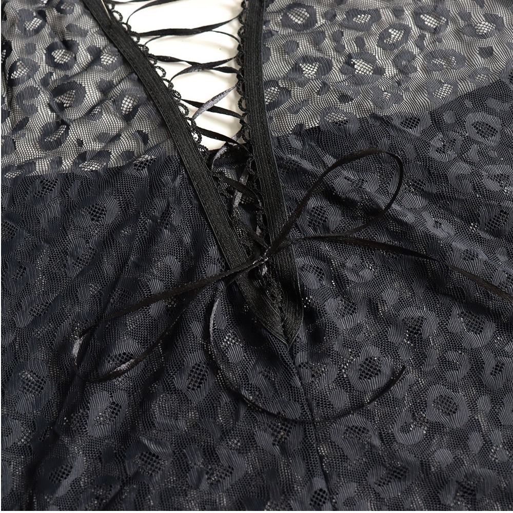 New Design Women Lingerie Plus Size Leopard Net Yarn Plus Size One-Piece Lace Women Lingerie Sexy Underwear