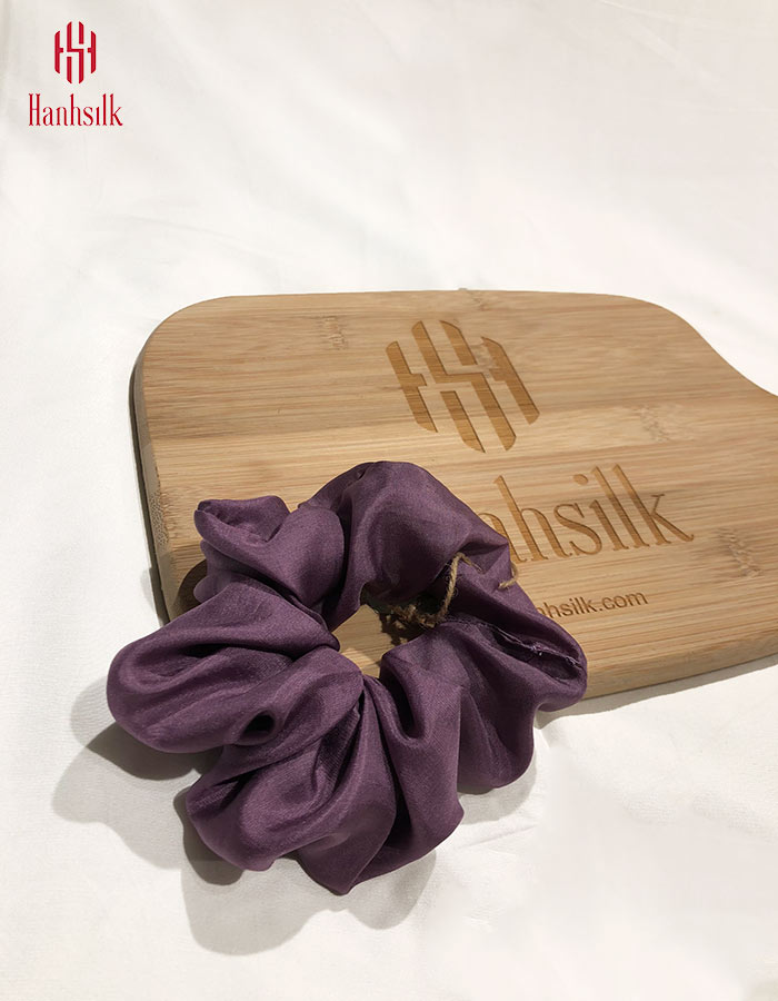 Best seller Luxury Silk Scrunchies Plain Color Hair Ties Fullsize Minisize | 100% Organic Silk