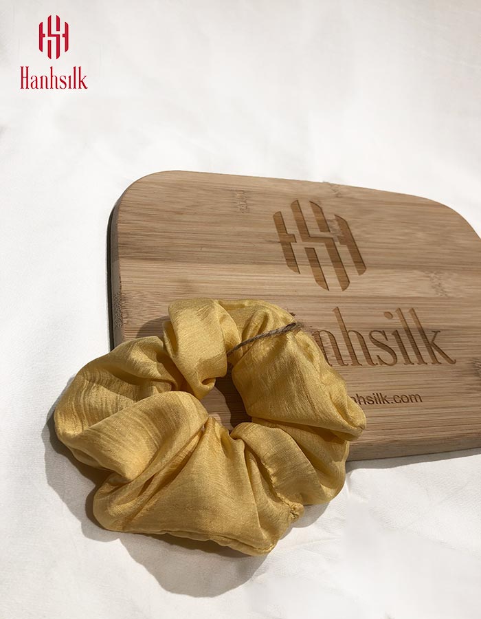 Best seller Luxury Silk Scrunchies Plain Color Hair Ties Fullsize Minisize | 100% Organic Silk
