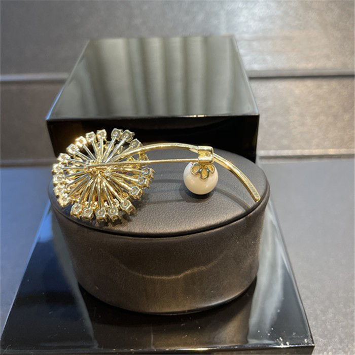Colored Zircon Dandelion Flower Brooch For Women Fashion Clothing Jewelry Brooches Pins
