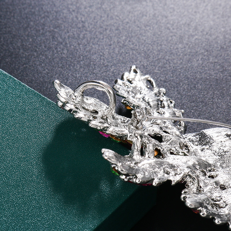 Colorful Crystal Diamond Jewelry High Quality Flower Shape Brooch For Party