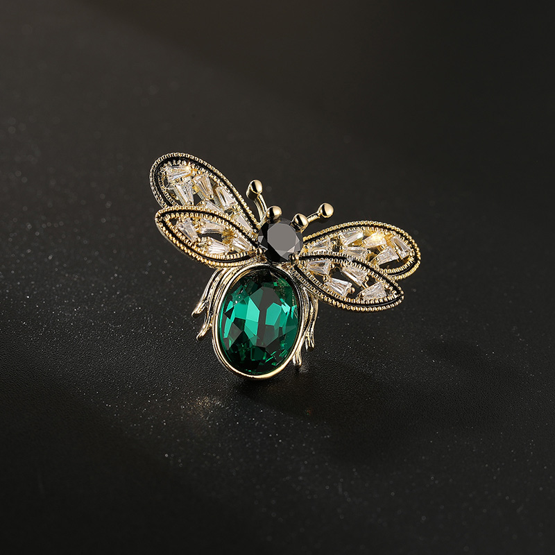 XILIANGFEIZI Hot Sale Fashion  14K Gold Jewelry Zircon Insects Bee Brooches
