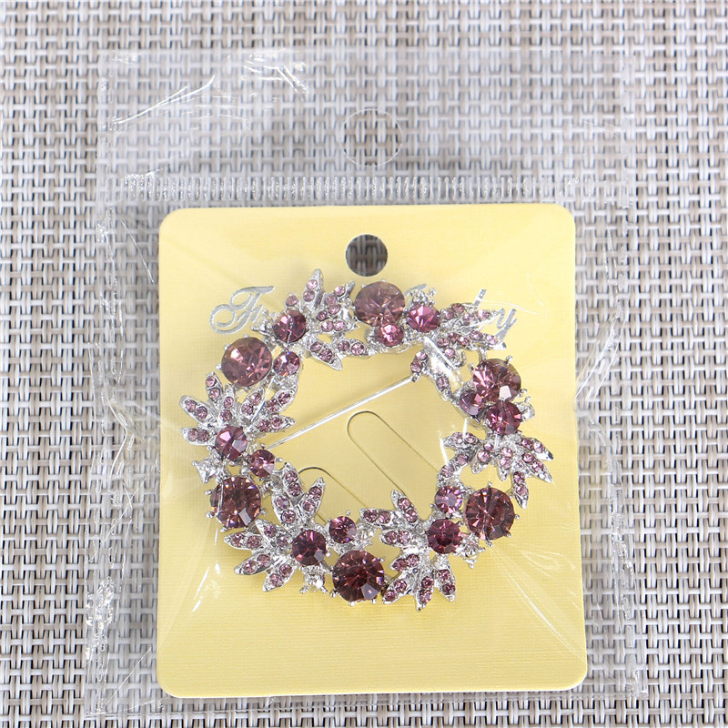 Hot Sale Jewelry Bling Bling Crystal Rhinestone Chinese Redbud Flower Brooches Pin For Women