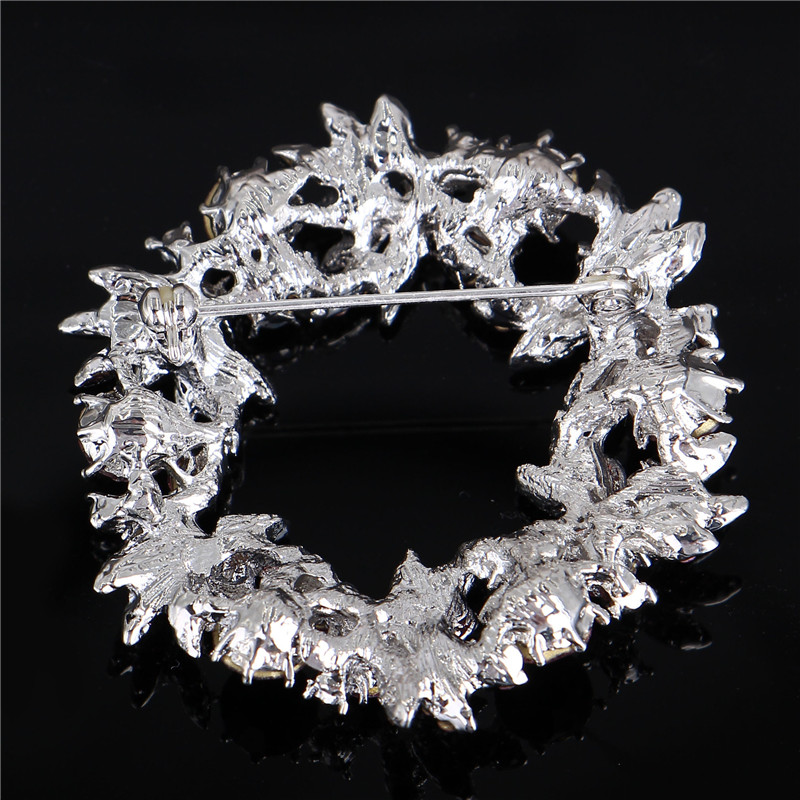 Hot Sale Jewelry Bling Bling Crystal Rhinestone Chinese Redbud Flower Brooches Pin For Women