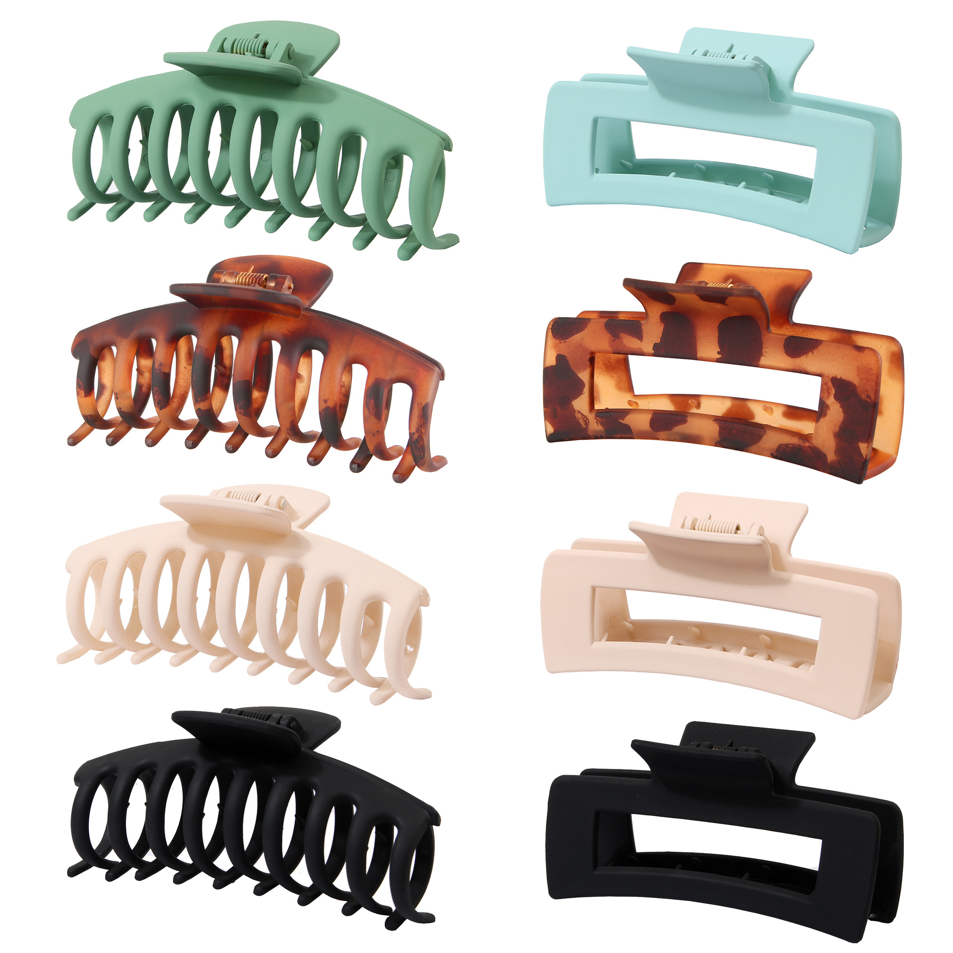 8pcs sets Claw clips 4 Inch Nonslip Large Hair Clips for Thick Hair Women Claw Clips