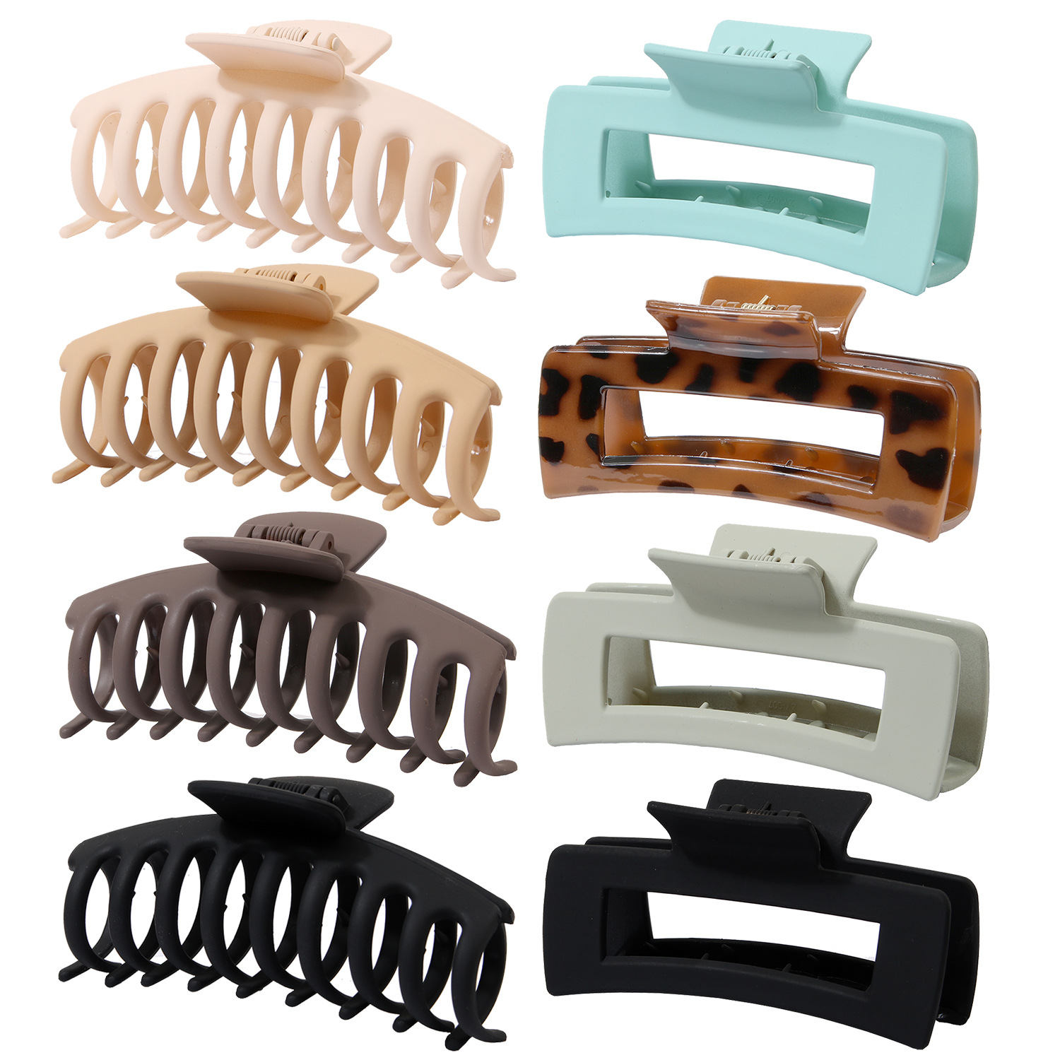 8pcs sets Claw clips 4 Inch Nonslip Large Hair Clips for Thick Hair Women Claw Clips