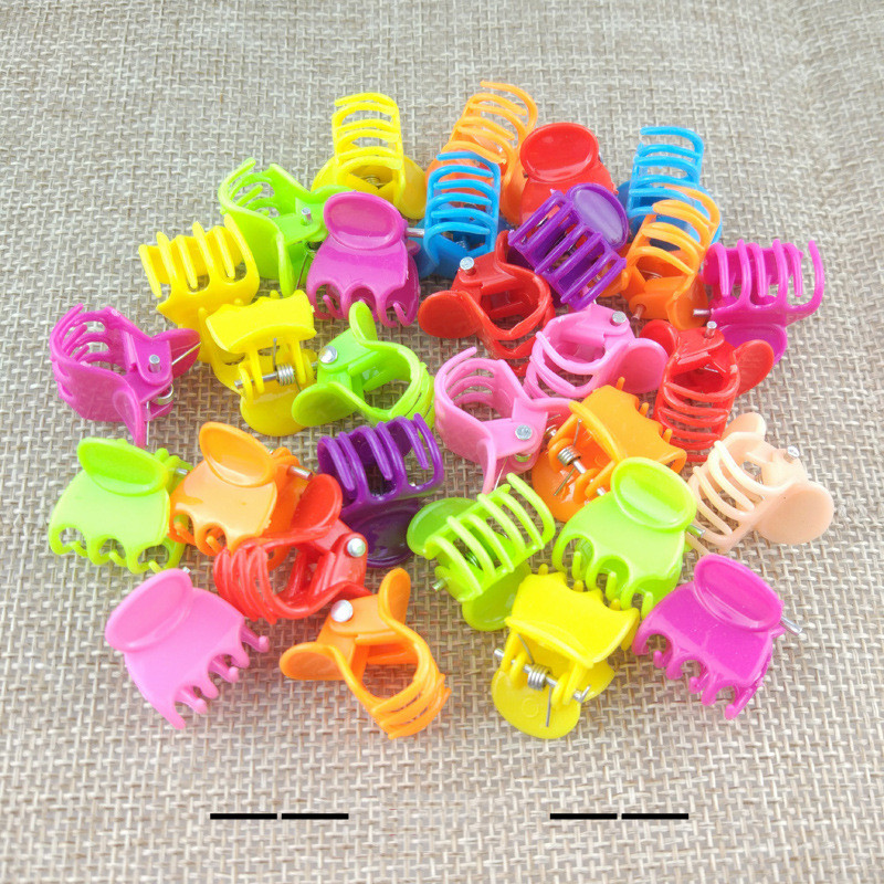 Flower Butterfly Shell Star Shape MINI Size  Hair Claw Clips For Kids Baby Plastic