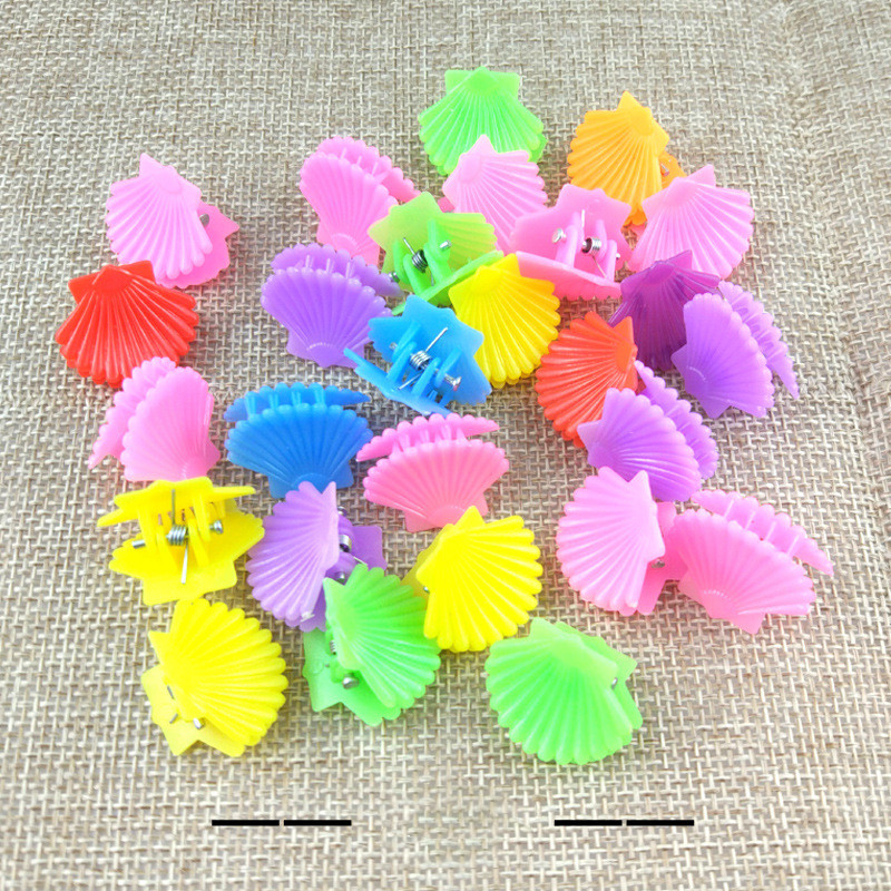 Flower Butterfly Shell Star Shape MINI Size  Hair Claw Clips For Kids Baby Plastic