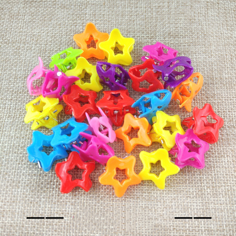 Flower Butterfly Shell Star Shape MINI Size  Hair Claw Clips For Kids Baby Plastic