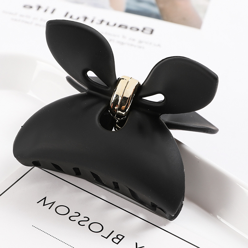  Hot Sale Large Size Cloth Bag Exterior Hollow Out Plastic Claw Clip Fashion Hair accessories Matte Bowknot Cla