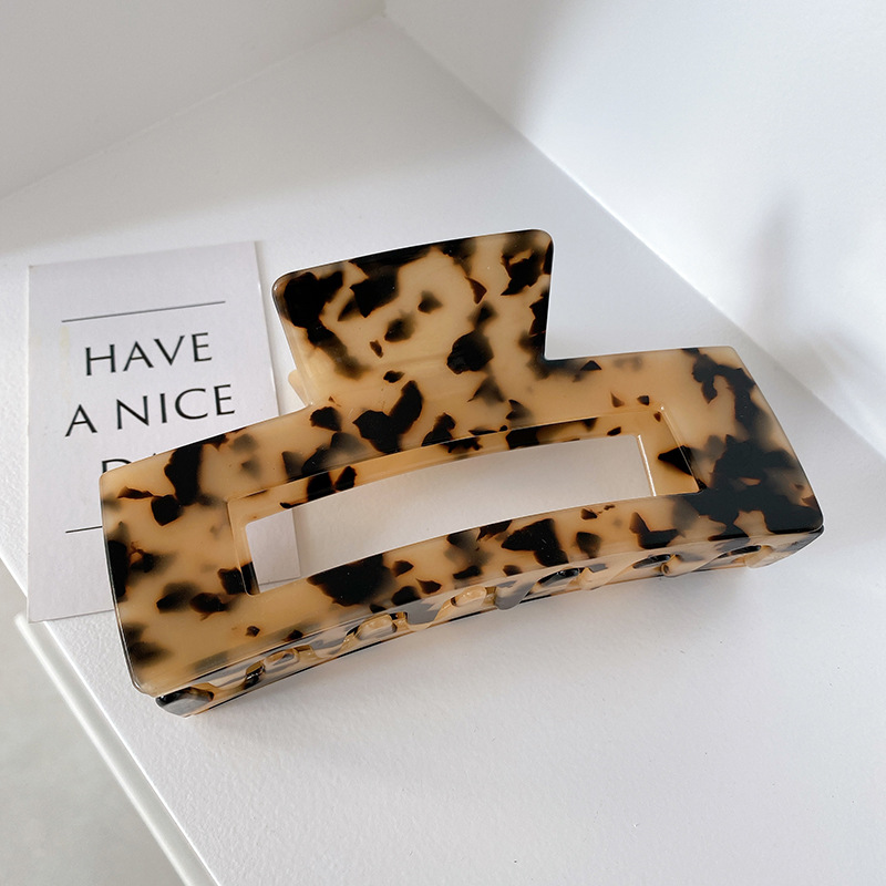 13cm  Large square cellulose acetate hair clip Big Hair Claw Clips For Women