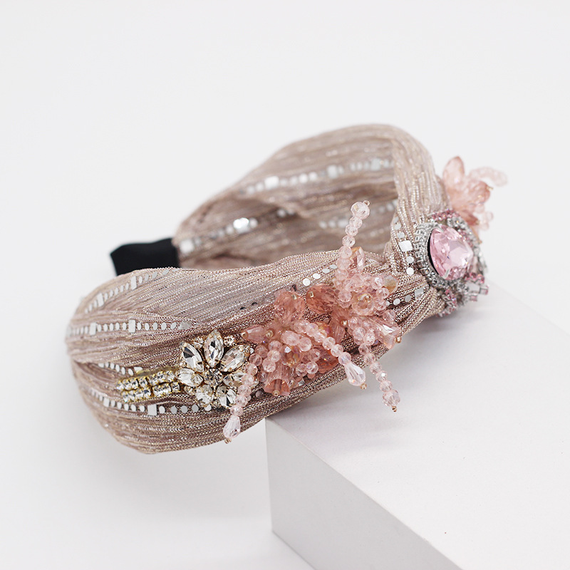 Fashion Women Full Jewelry Hair Hoop Glitter Rhinestone Tassel Chain Bandana Crystal Floral Pleated Twist Knot Vintage H