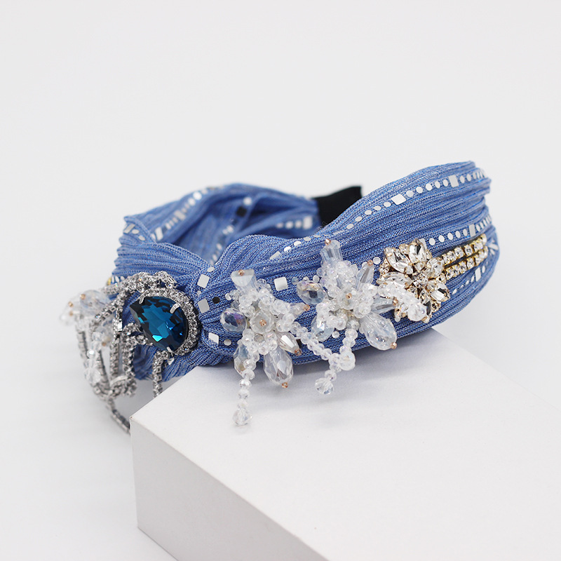 Fashion Women Full Jewelry Hair Hoop Glitter Rhinestone Tassel Chain Bandana Crystal Floral Pleated Twist Knot Vintage H