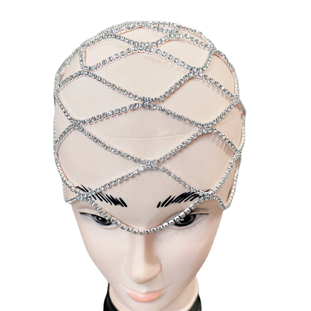  Shiny Rhinestone Headband Hair Chain Long Tassel Crystal Bridal Headpiece Wedding Hair Jewelry Women Hair Acce