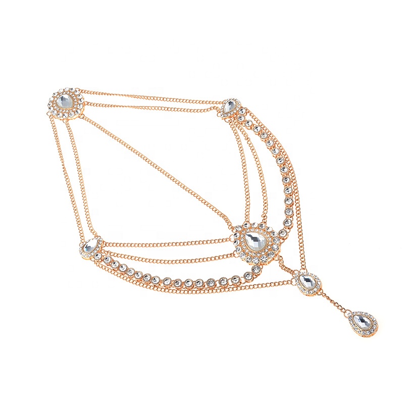 Long Tassel Rhinestone Head Chain Headwear for Women Crystal Wedding Hair Accessories Bridal Headband Hair Jewelry