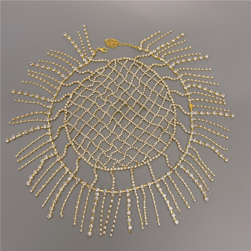 Rhinestone Headpiece Tassel Chain For Women Ethnic Style Body Chain Handmade Hat Crystal Headbands Wedding Hair Accessor
