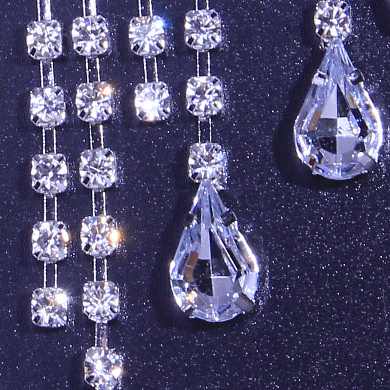 SHIHAN Tassel Head Chain rhinestone crystal colored oak water shape hair Wedding jewelry