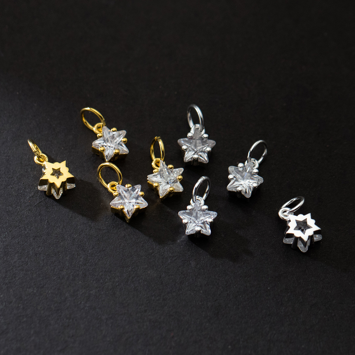 High Quality 925 Sterling Silver Zircon Star Fashion Jewelry Pendants & Charms for Women