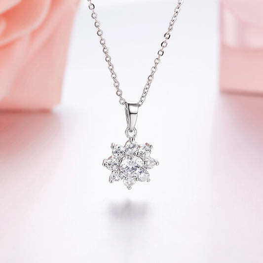 High End 925 Silver Birthstone Pendants Charms   Personalized Trendy Snowflake Pendants Jewelry