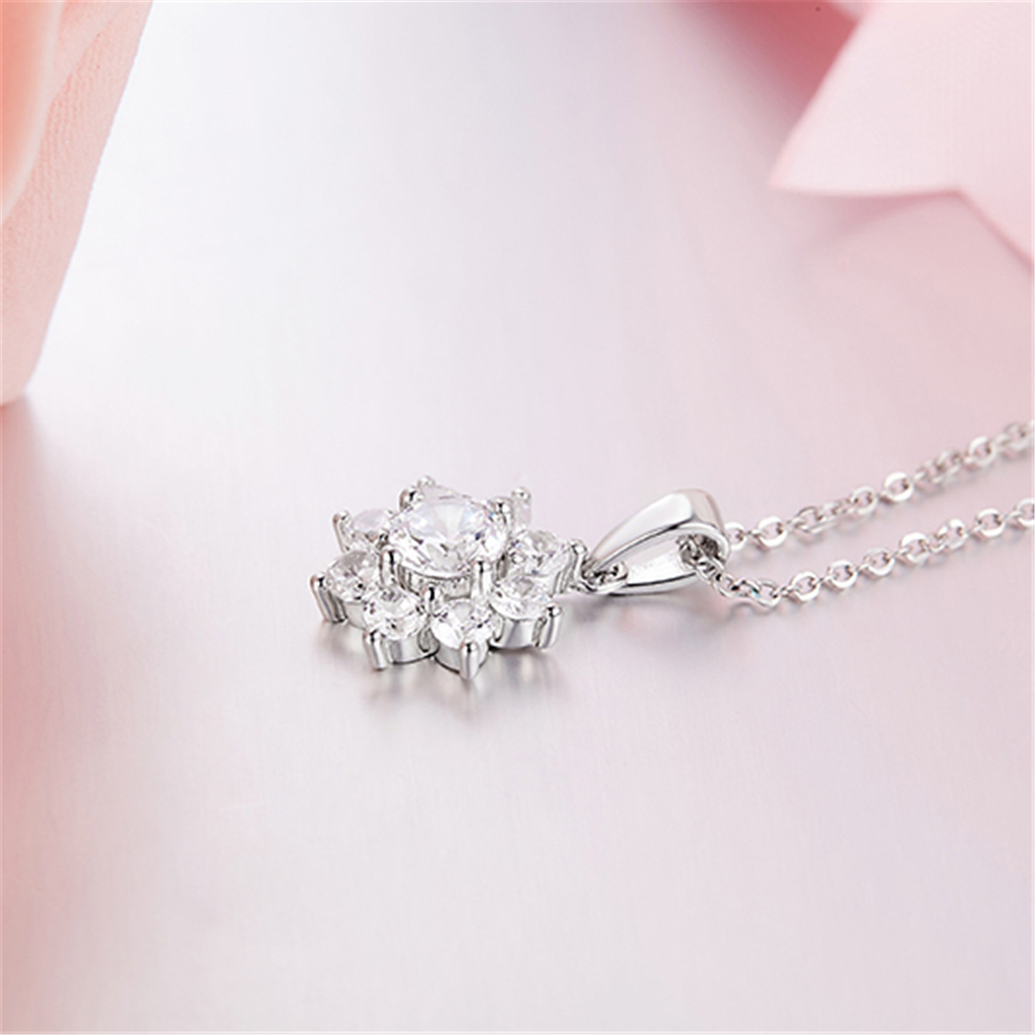 High End 925 Silver Birthstone Pendants Charms   Personalized Trendy Snowflake Pendants Jewelry
