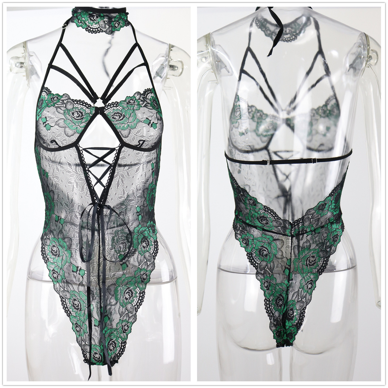 Sexy integral underwear 2023 women's Sexy Bud silk color Condole belt jumpsuits  sexy lingerie and pajamas