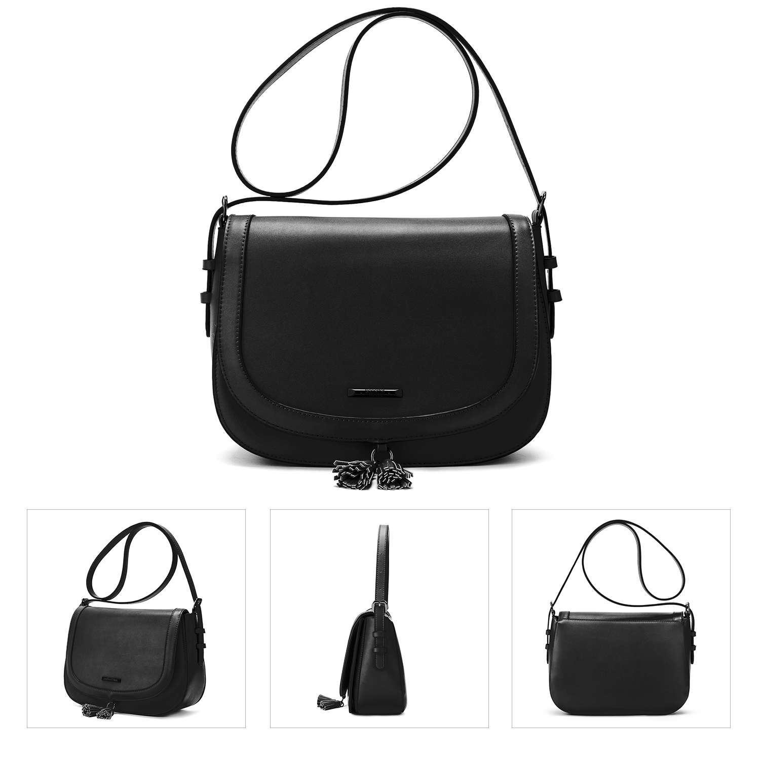 Women's Small Vintage Vegan Leather Crossbody Satchel Bag Handbag Ladies