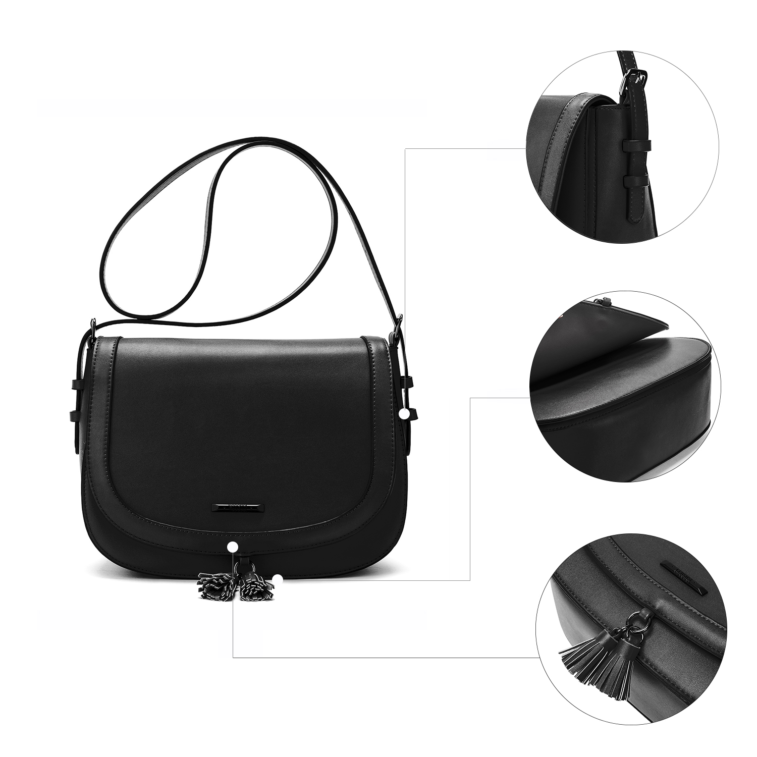 Women's Small Vintage Vegan Leather Crossbody Satchel Bag Handbag Ladies