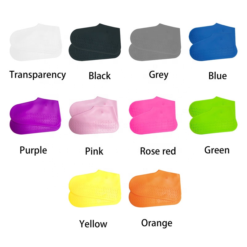  Outdoor Shoe Protectors Reusable Anti-slip Silicone Rubber Protective Boot Sport Rain Shoe Cover