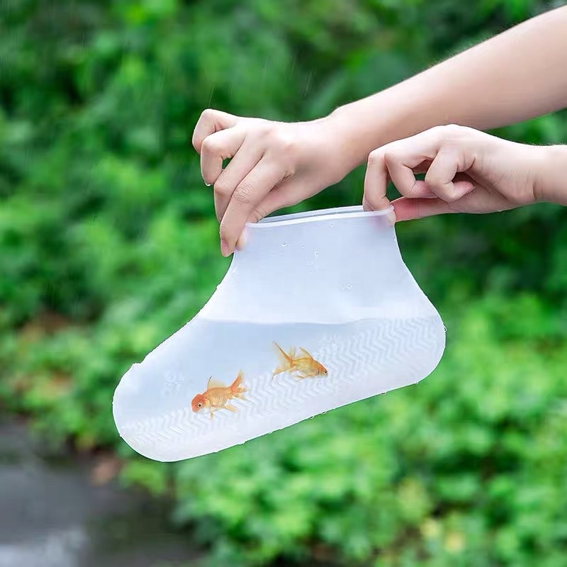  Outdoor Shoe Protectors Reusable Anti-slip Silicone Rubber Protective Boot Sport Rain Shoe Cover