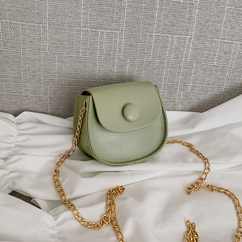 Women's Mini Shoulder Bag New Solid Color Crossbody Bags PU Leather Design Cute Mobile Phone Pocket Small Square Bag Han