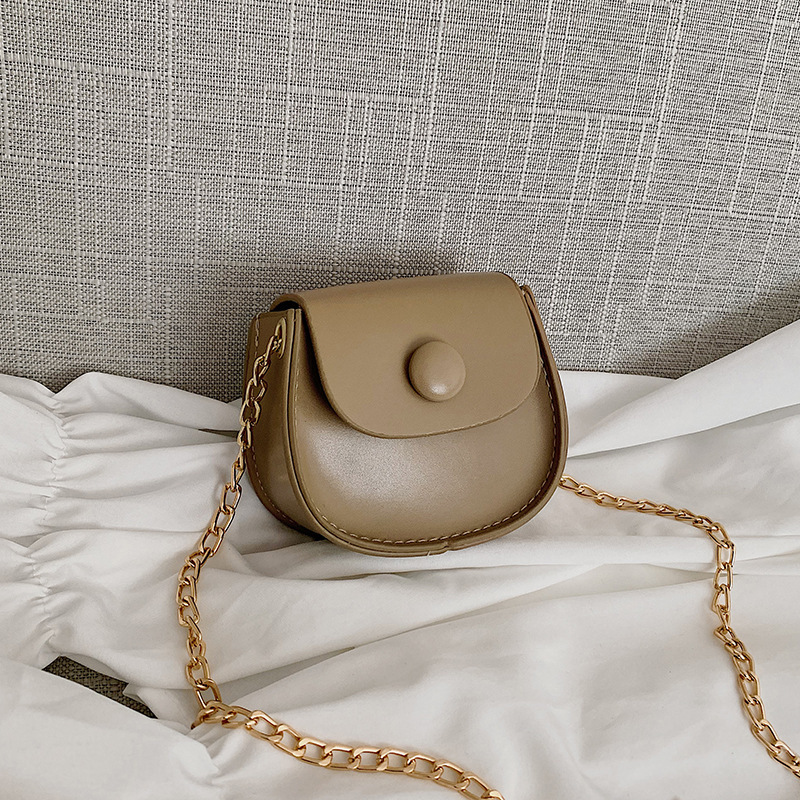 Women's Mini Shoulder Bag New Solid Color Crossbody Bags PU Leather Design Cute Mobile Phone Pocket Small Square Bag Han