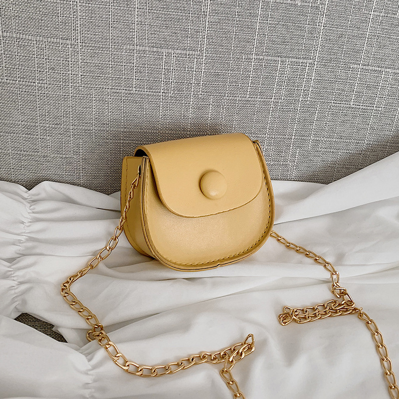 Women's Mini Shoulder Bag New Solid Color Crossbody Bags PU Leather Design Cute Mobile Phone Pocket Small Square Bag Han