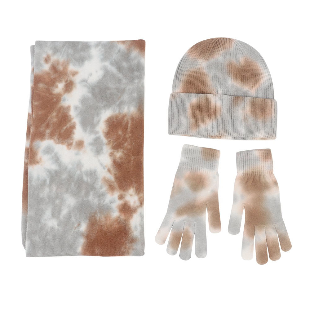 Winter Hat And Scarf And Gloves Set Wool Knitted Female Fur Bennie Hats For Women Lady Bonnet Beanie Hats  