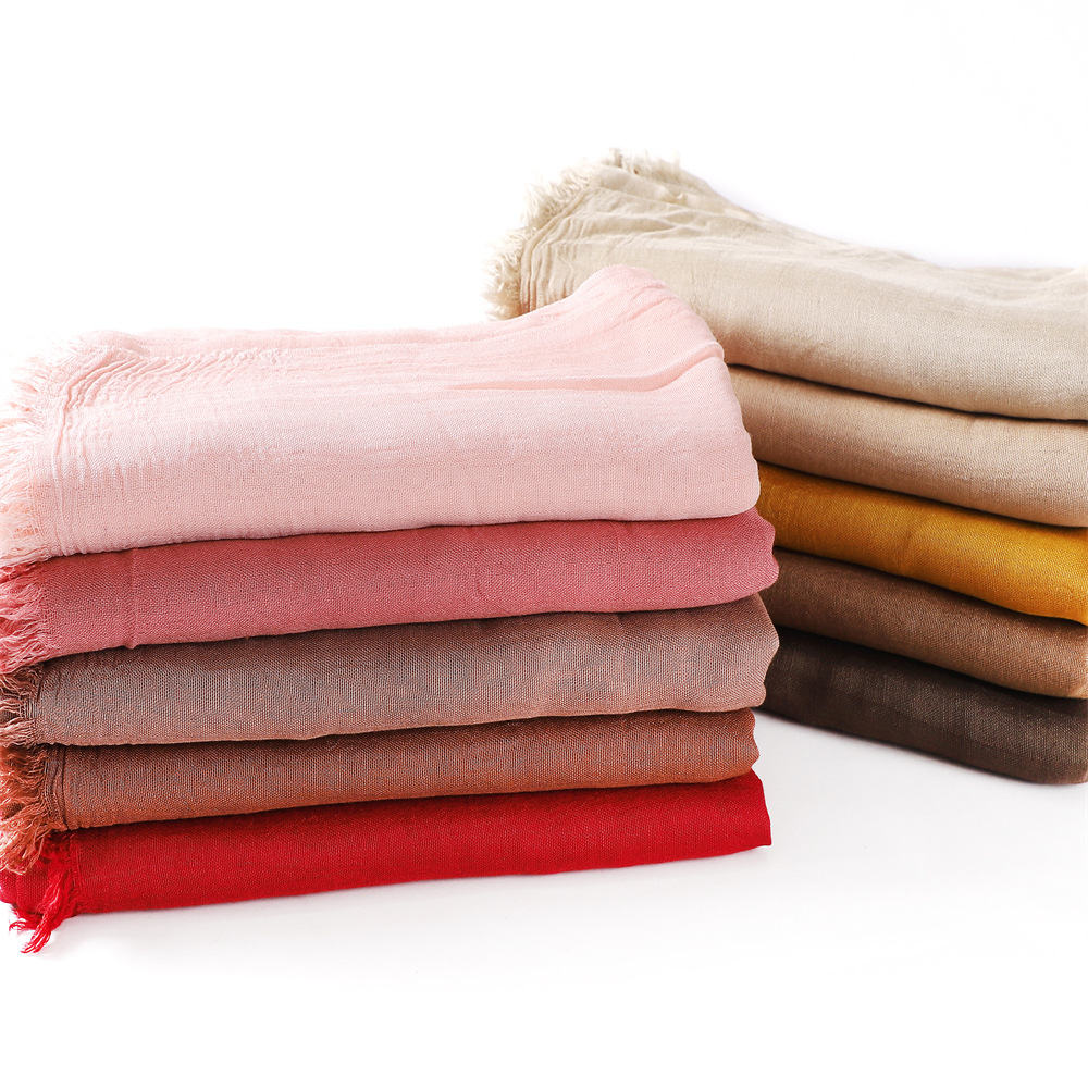 Cotton Viscose Plain Hijabs Soft Scarfs Shawls for Women Hijabs