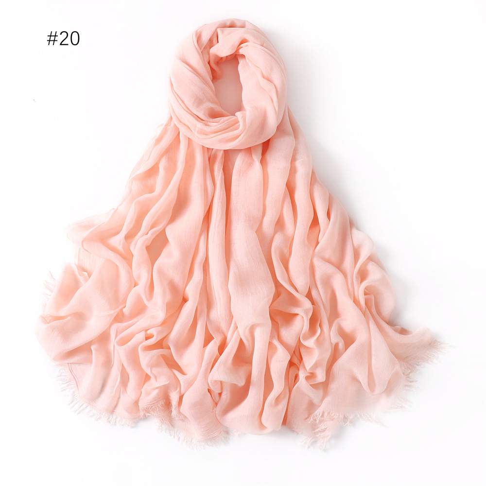 Cotton Viscose Plain Hijabs Soft Scarfs Shawls for Women Hijabs