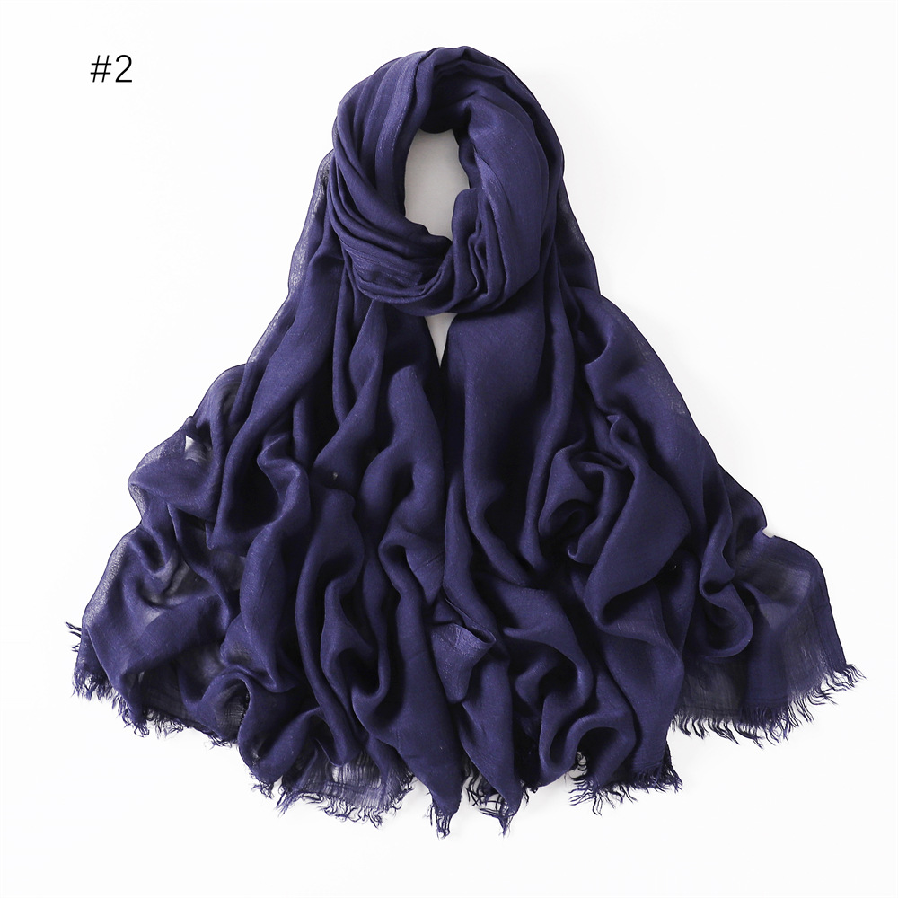 Cotton Viscose Plain Hijabs Soft Scarfs Shawls for Women Hijabs