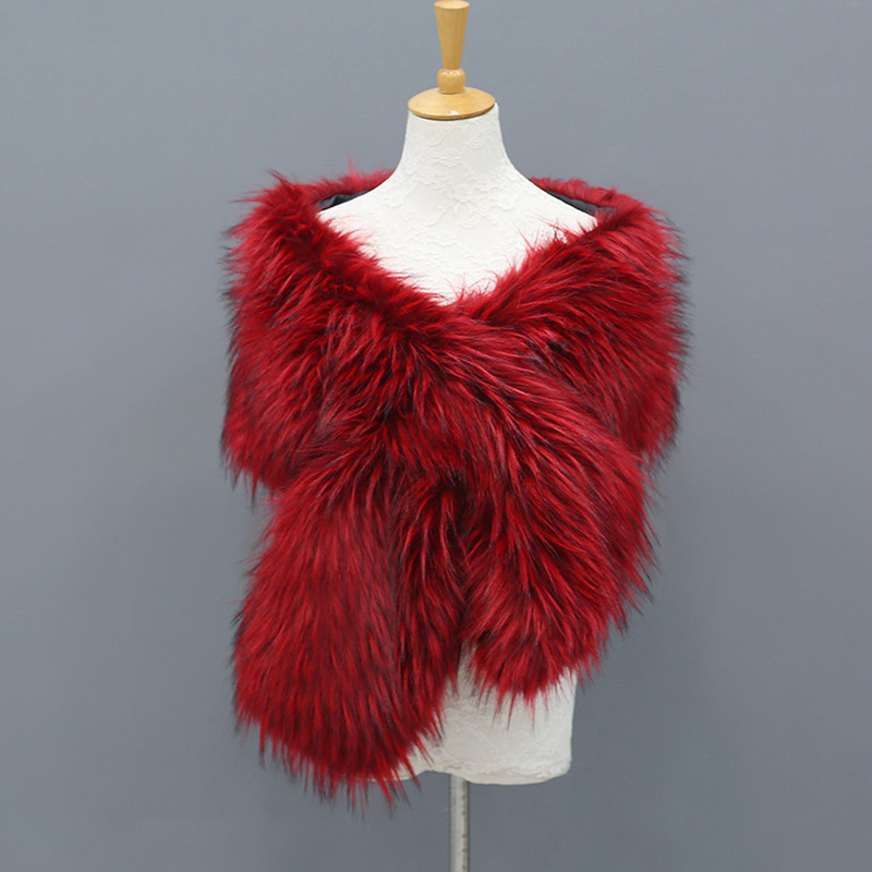  New Faux Velvet Scarves Fur Luxury Ladies Scarf Fashion Womens Fluffy Collar Warm Fur Cape Shawls For Women