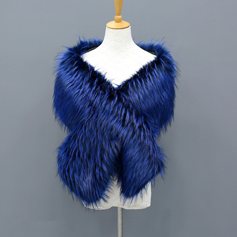  New Faux Velvet Scarves Fur Luxury Ladies Scarf Fashion Womens Fluffy Collar Warm Fur Cape Shawls For Women