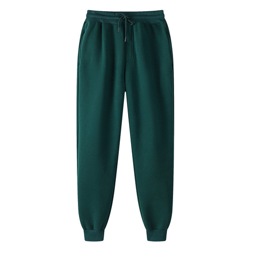   solid color sweatpants Fitted French Terry Stacked fleece trousers Men's Sweatpants men jogger pants