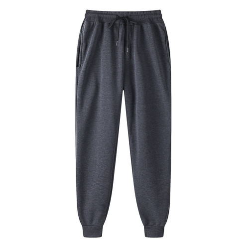  solid color sweatpants Fitted French Terry Stacked fleece trousers Men's Sweatpants men jogger pants