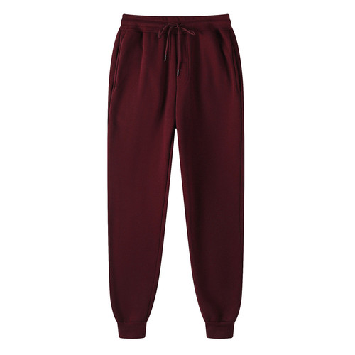   solid color sweatpants Fitted French Terry Stacked fleece trousers Men's Sweatpants men jogger pants
