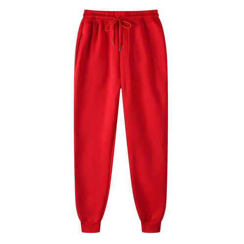   solid color sweatpants Fitted French Terry Stacked fleece trousers Men's Sweatpants men jogger pants