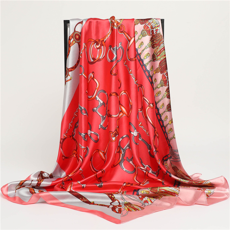 Fashion Plaid Scarves Women's Folar Classic Horse Print Scarves 90x90cm Square Scarves Headscarves