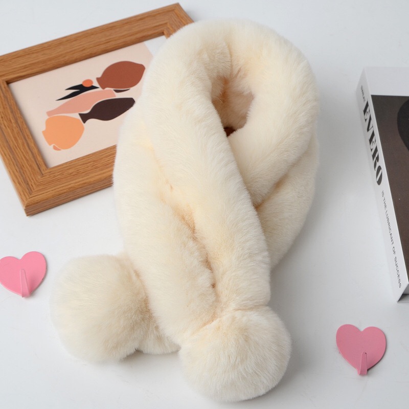 Fur Shawl for Women Imitation Rabbit Fur Scarves Neck Shrug for Fall Winter Ladies Fashion Warm Soft Scarf 