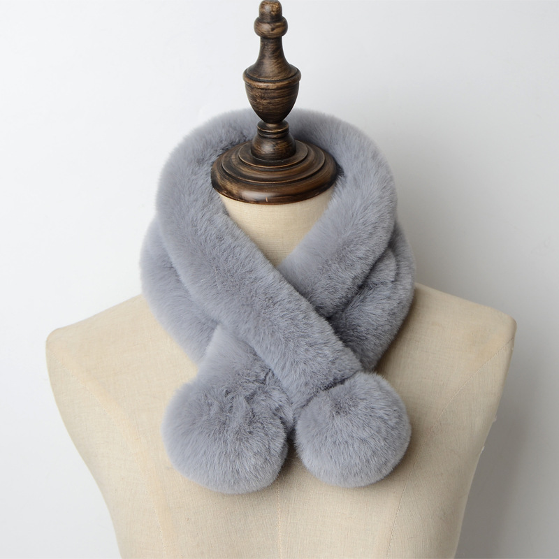Fur Shawl for Women Imitation Rabbit Fur Scarves Neck Shrug for Fall Winter Ladies Fashion Warm Soft Scarf 